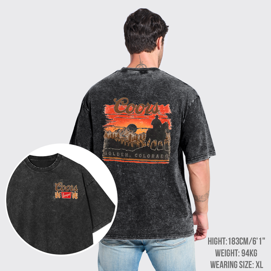 Sunset Rider Cowboy Adventure Garment-dye Tees