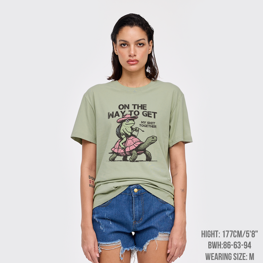 Cowboy Frog On Turtle T-Shirts