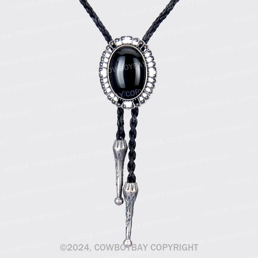 Vintage Tether Western Cutout Gemstone Necklace