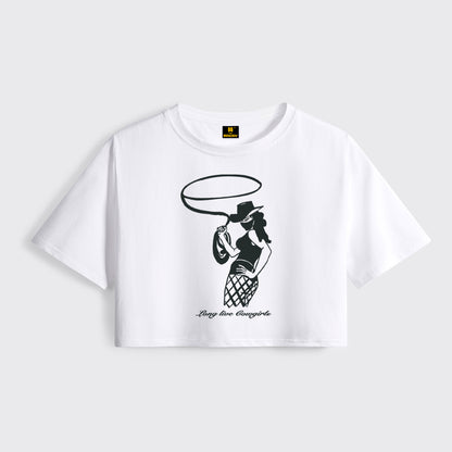Cowgirls Fierce Lasso Cropped Boxy Tee