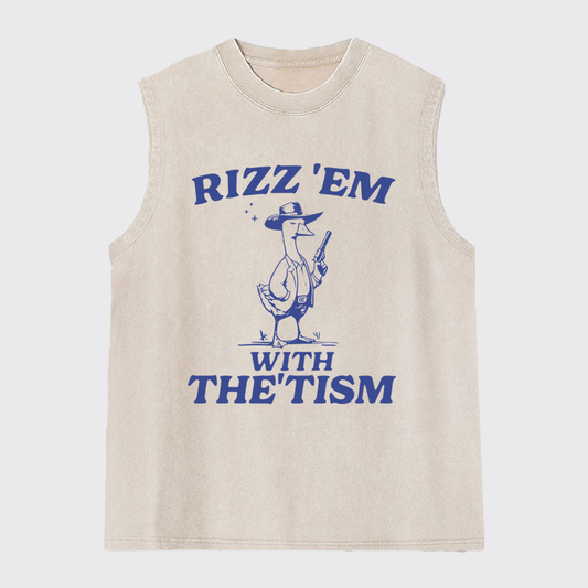 Funny Goose-Rizz 'Em With The 'Tism Washed Tanks