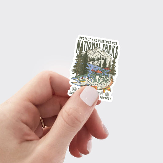 Respect The Local Wildlife Forest Hiking_Broncobay Sticker