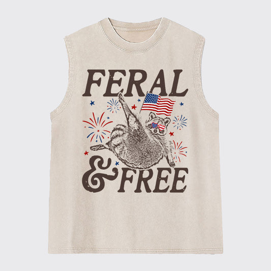 Feral Raccoon-Feral And Free Washed Tanks