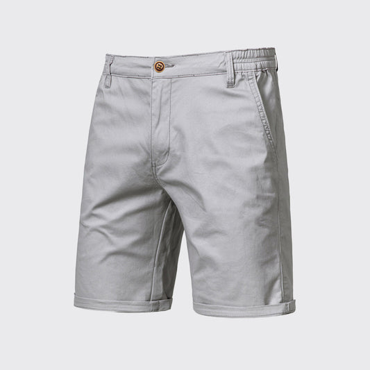 Light Grey Men's Cotton Casual Shorts