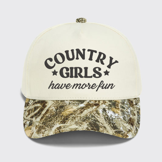 Country Girls Have More Fun Embroidered Baseball Cap