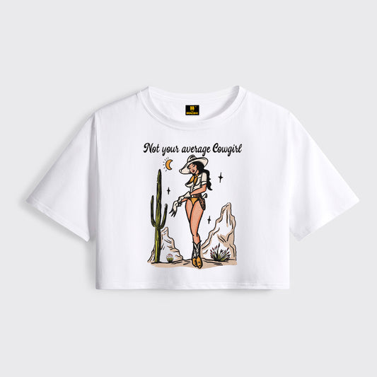 Not Average Cowgirl Charm Cropped Boxy Tee