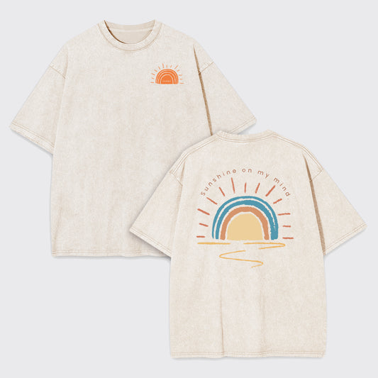 Retro Sun Shine On My Mind Garment-dye Tees
