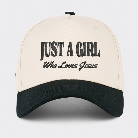 Just A Girl Who Loves Jesus Embroidered Baseball Cap