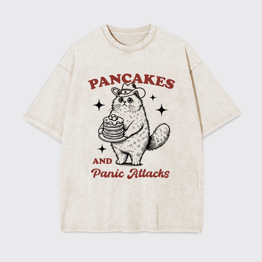 Mental Anxiety-Pancakes And Panic Attacks Garment-dye Tees
