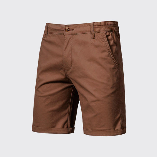 Brown Men's Cotton Casual Shorts