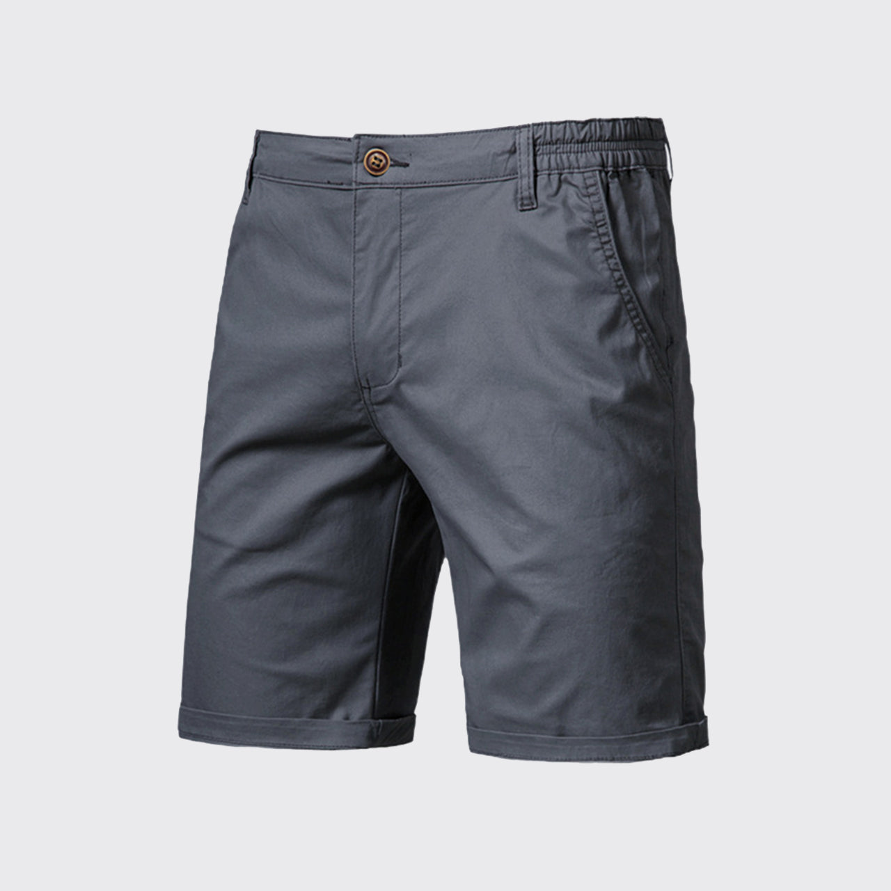 Grey Men's Cotton Casual Shorts