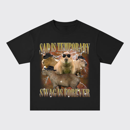 Sad Is Temporary Swag Is Forever Oversize T-Shirts