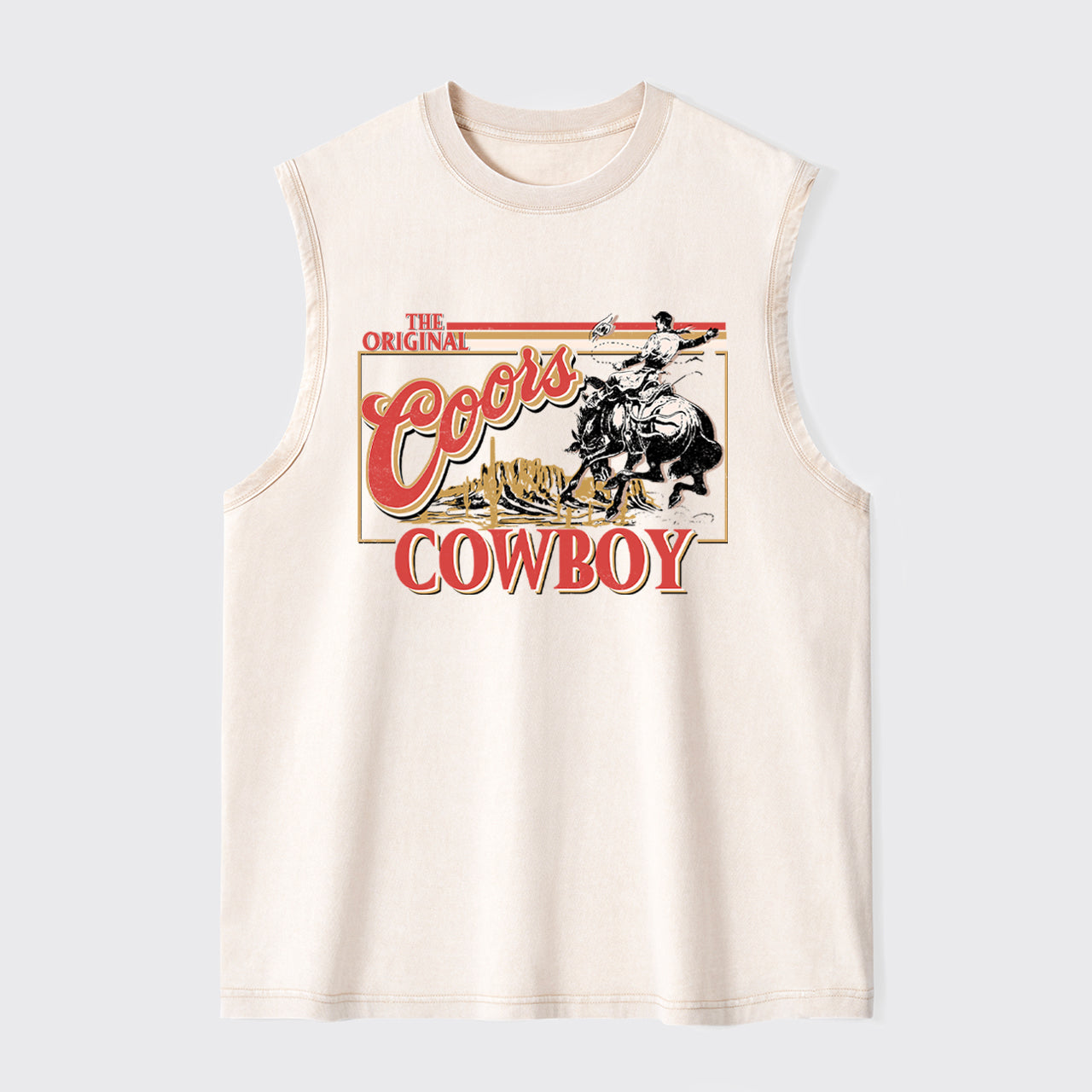 Beers Western-Themed Cowboy Washed Tanks