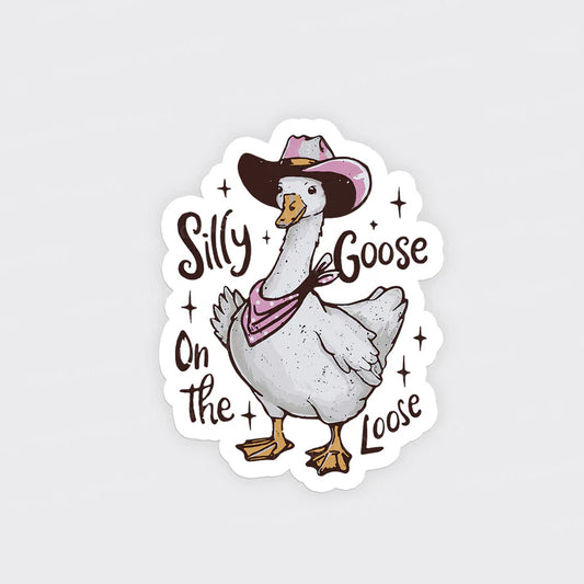 Silly Goose,On The Loose_Broncobay Fridge Magnet