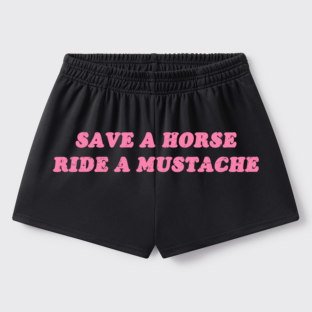 Save A Horse Ride A Mustache_Broncobay Sweat Shorts