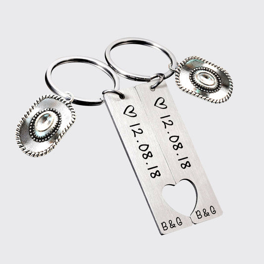 Personalized Couple Keychain