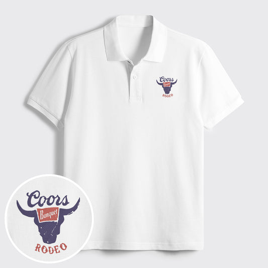 Rodeo Spirit Vintage Western Embroidered Polo Shirts