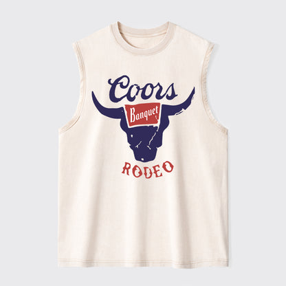 Vintage Rodeo Bull Washed Tanks
