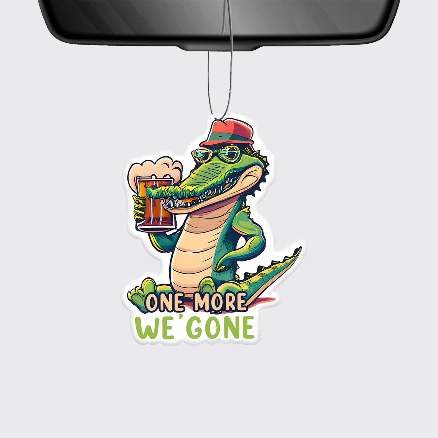 A Crocodile Drinking Beer_Broncobay Car Air Freshener