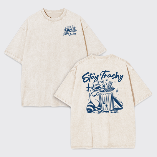 Retro Stay Trashy Garment-dye Tees