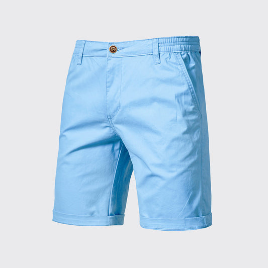Blue Men's Cotton Casual Shorts