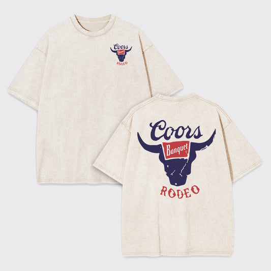 Western Rodeo Bull Garment-dye Tees