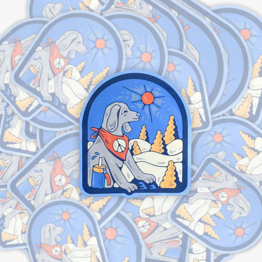 Hiking Bandana Dog_Broncobay Sticker
