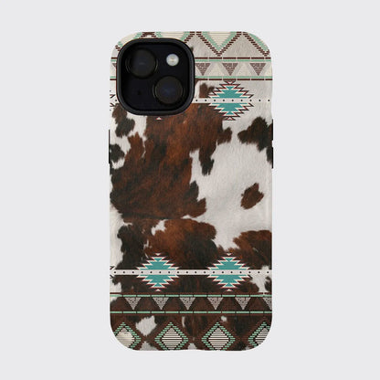 Aztec Cow Texture_Broncobay Phone Case