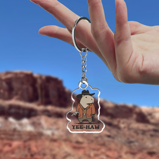 Funny Capybara Cowboy_Broncobay Keychain