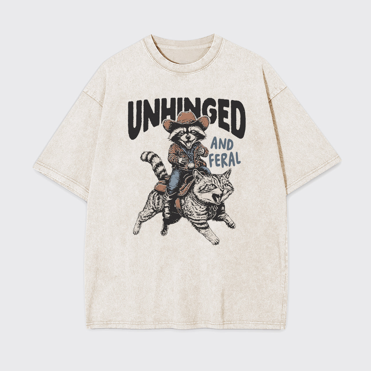 Western Raccoon-Unhinged And Feral Garment-dye Tees