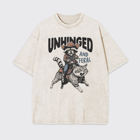 Western Raccoon-Unhinged And Feral Garment-dye Tees