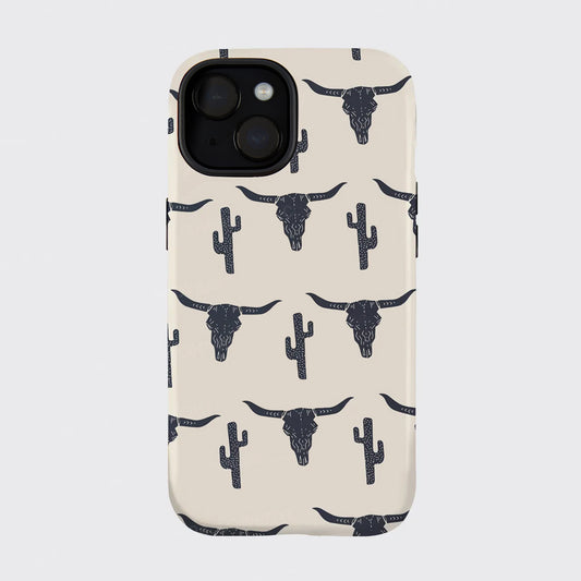 Western Cow Bones And Cactus_Broncobay Phone Case