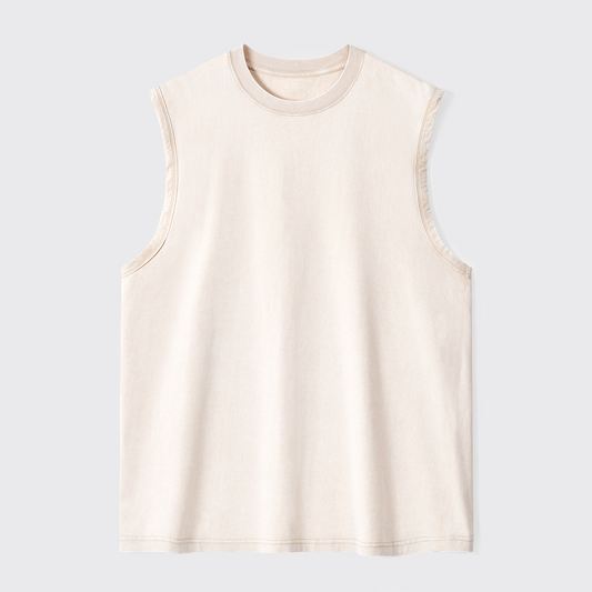 Washed Tank:Beige