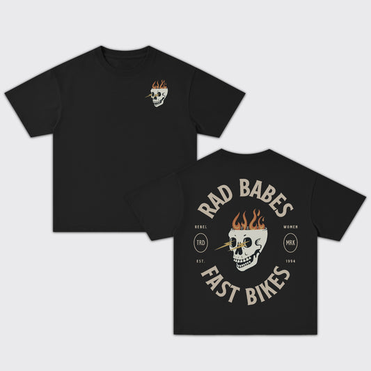 Babes Fast Bikes Oversize T-Shirts