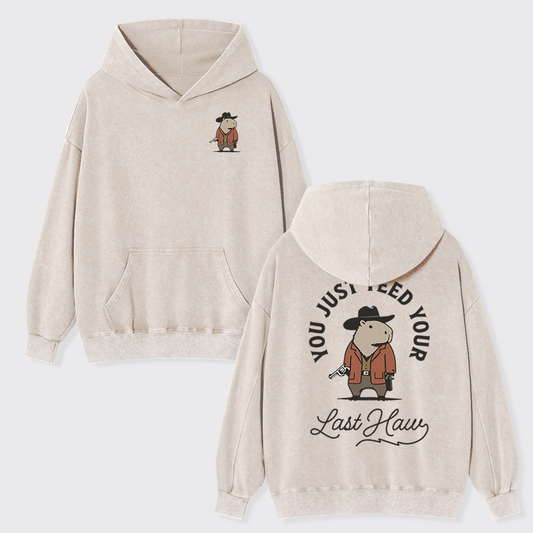 Funny Capybara Cowboy Garment-Dye Hoodies