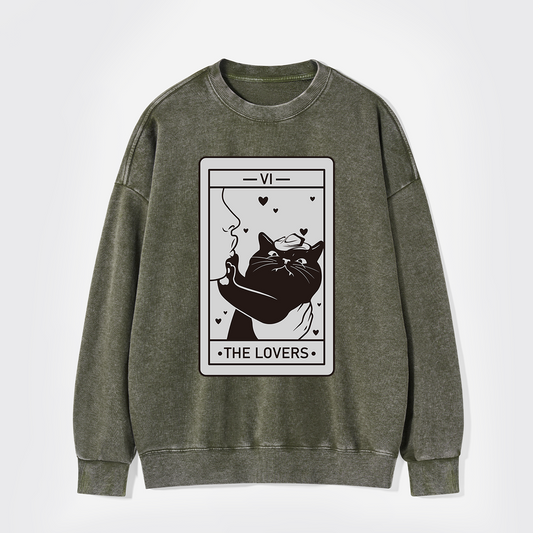 Tarot Cat Washed Sweatshirts