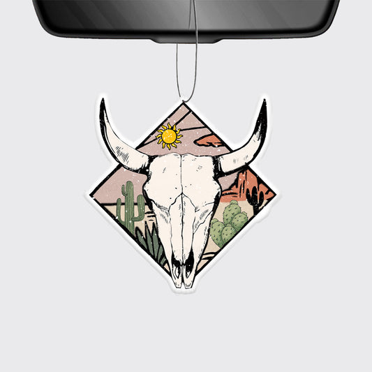 Boho Cow Skull_Broncobay Car Air Freshener