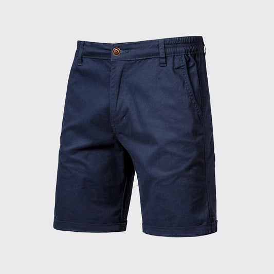 Navy Blue Men's Cotton Casual Shorts