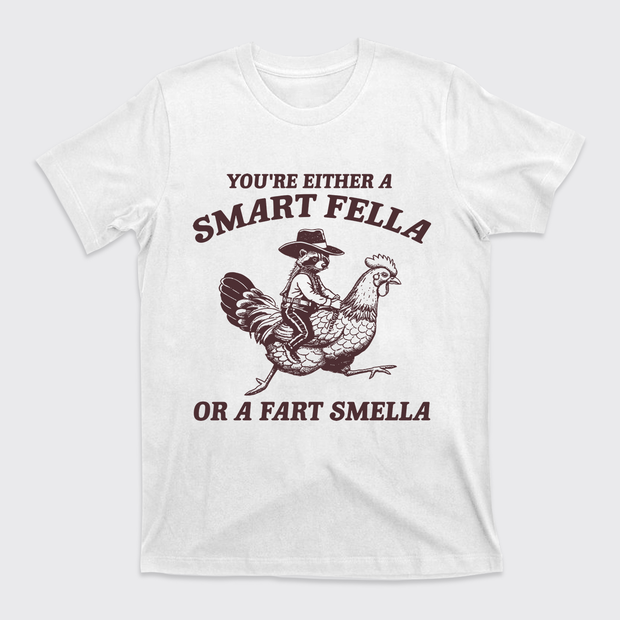 The Raccoon Rides The Chicken T-Shirts