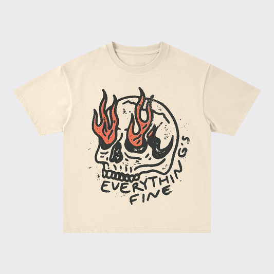 Everything Is Fine Oversize T-Shirts