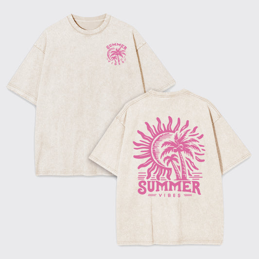 Retro Summer Vibes Garment-dye Tees