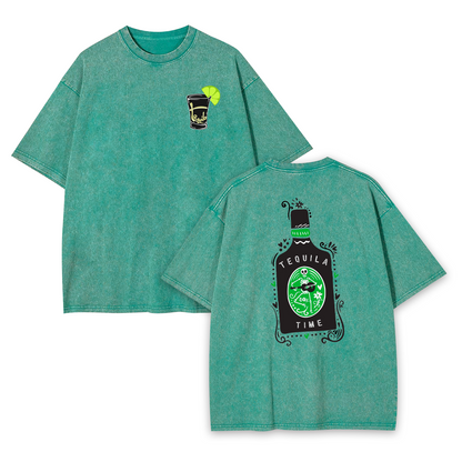 Green And Black Tequila Garment-dye Tees