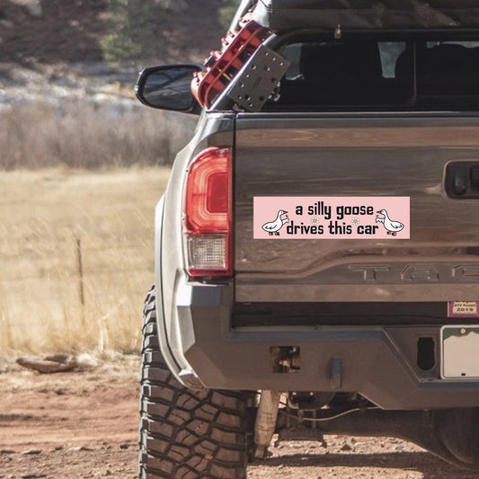 A Silly Goose Drives This Car Bumper Magnet