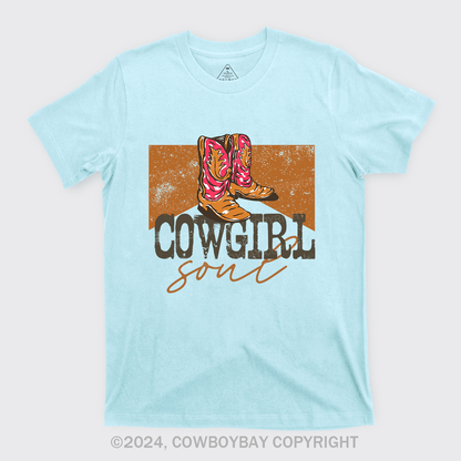 Cowgirl Walking In The Western Desert T-Shirts