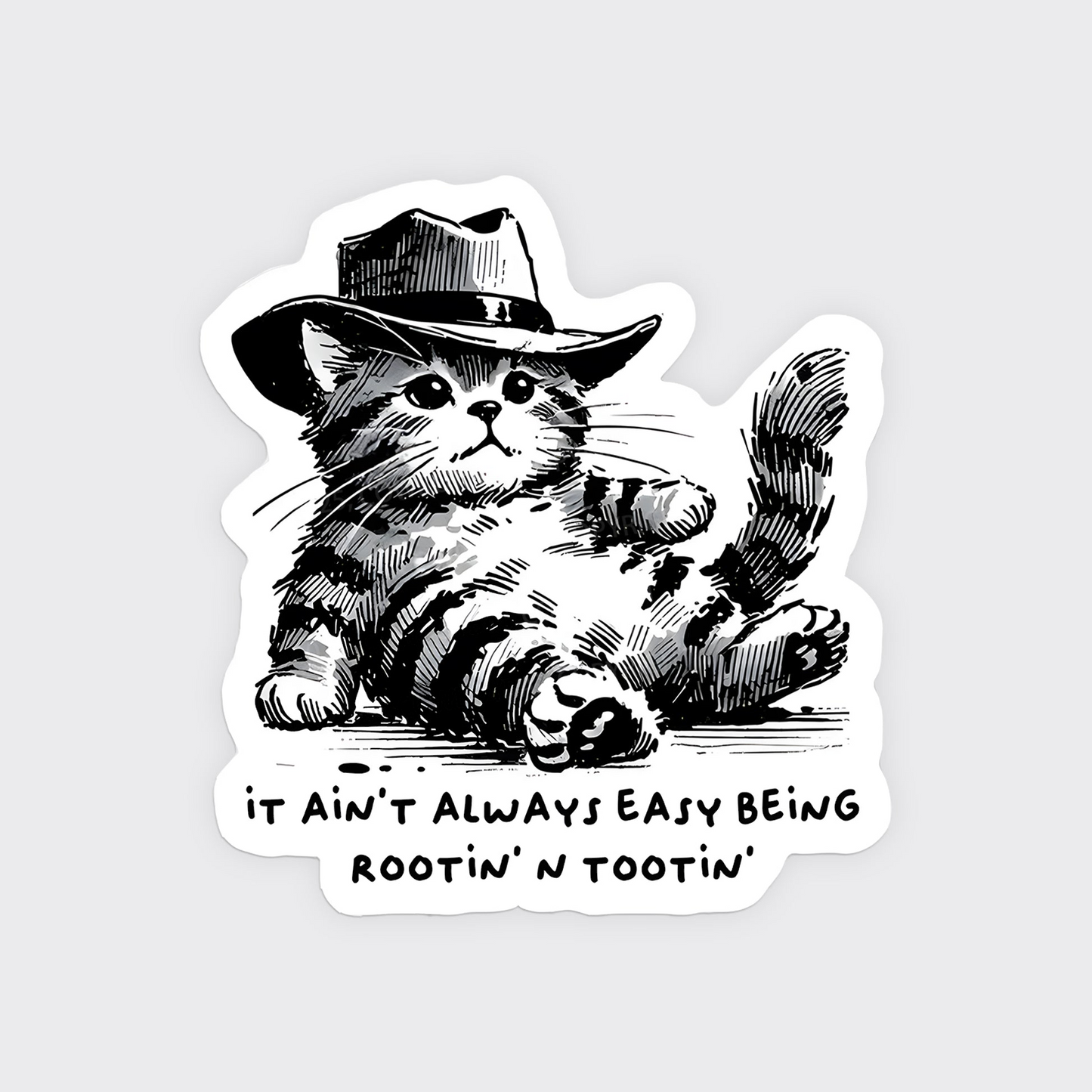 Rootin' Tootin' Cowboy Cat_Broncobay Fridge Magnet