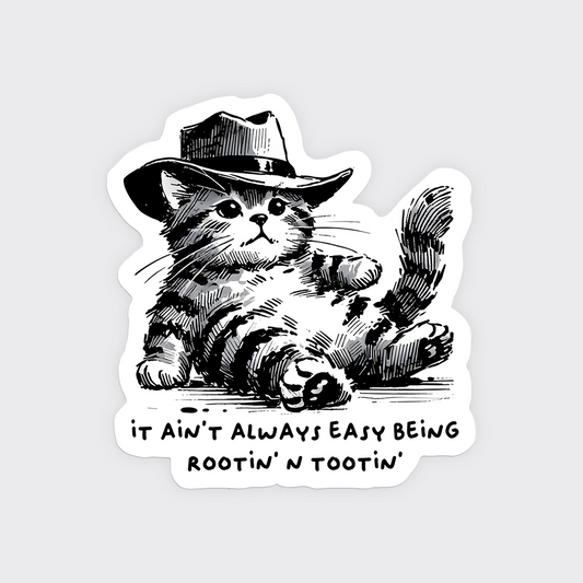 Rootin' Tootin' Cowboy Cat_Broncobay Fridge Magnet