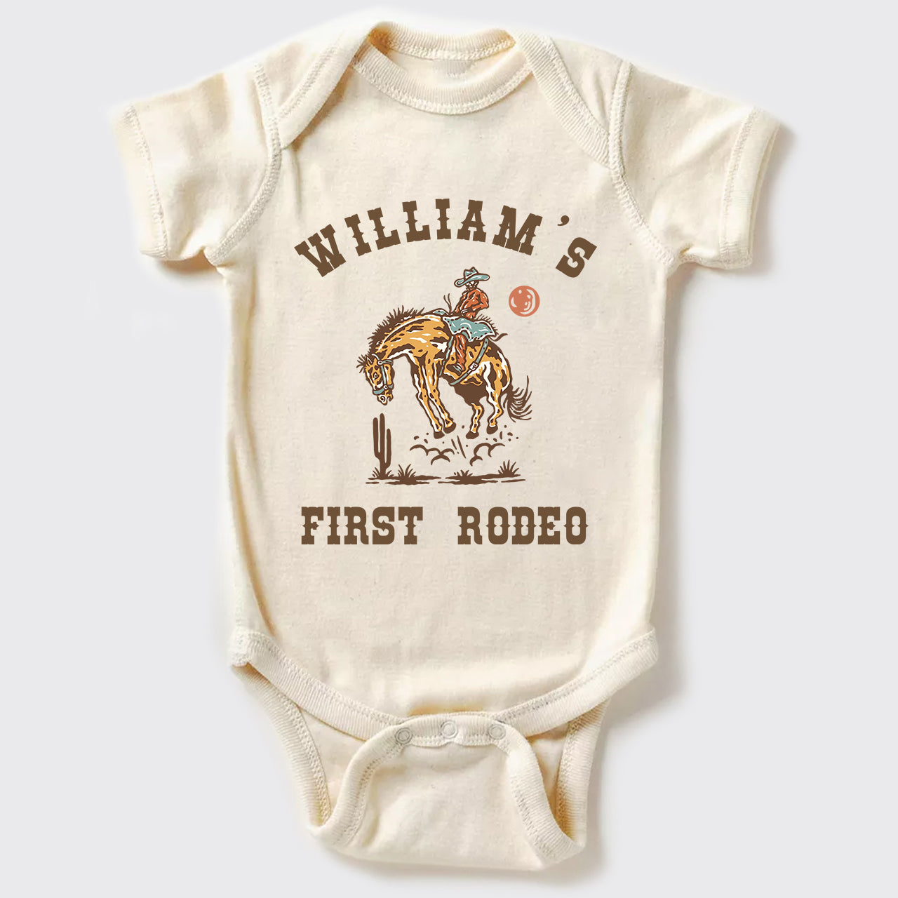 Customized My First Rodeo Baby Bodysuit