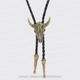 Vintage Tether Western Bull Head Necklace