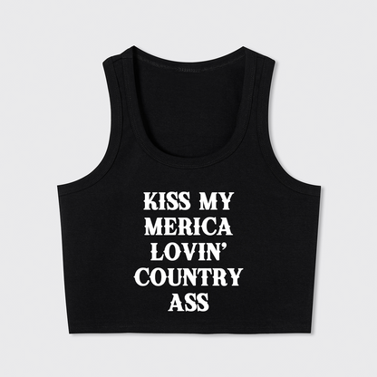Kiss My Merica Lovin' Country Ass Tank Top
