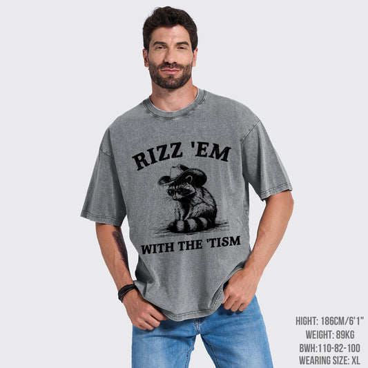 Rizz 'Em With The 'Tism Garment-dye Tees